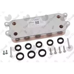Echangeur à plaques 0020186152 pour Saunier Duval Themaplus Condens 25 A , A H et AR2 Echangeur à plaques 0020186152 pour Saunier Duval Themaplus Condens 25 A , A H et AR2