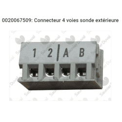 Connecteur 4 voies sonde extérieure SAUNIER DUVAL REF 0020067509 Connecteur 4 voies sonde extérieure SAUNIER DUVAL REF 0020067509