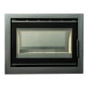 Foyer bois double face Cassette Nordic W 70 black avec cadre de finition A.Caminetti