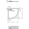 Receveur de douche d'angle Ultra Flat New Ideal Standard