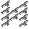 Lot de 10 Tés réduits 20 x 1/2" x 20 multicouche à sertir RBM profil TH-H-U-B-F