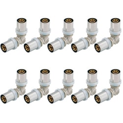 Lot de 10 Coudes 90 degrés multicouche à sertir D16 RBM profil TH-H-U-B-F