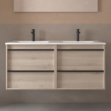 Meuble sous vasque + double vasque Attila Salgar