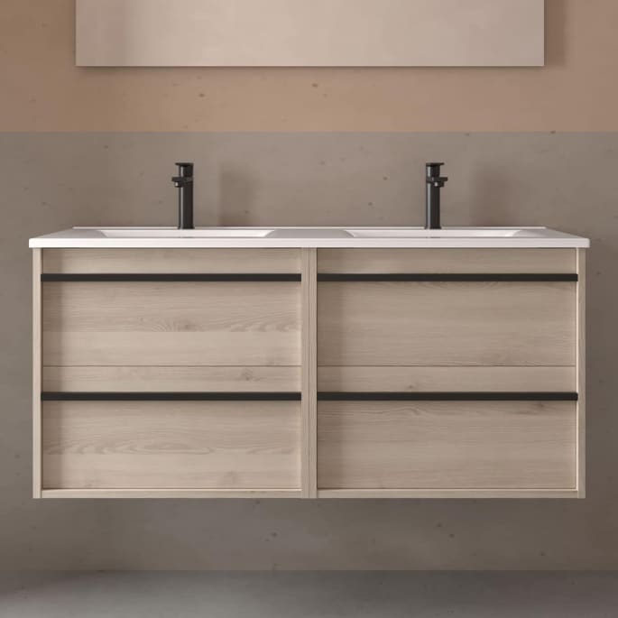 Meuble sous vasque + double vasque Attila Salgar