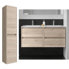 Meuble sous vasque + double vasque Noja Salgar