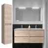 Meuble sous vasque + double vasque Noja Salgar
