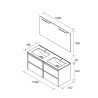 Meuble sous vasque + double vasque Noja Salgar