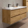 Meuble sous vasque + double vasque Noja Salgar