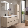 Meuble sous vasque + double vasque Noja Salgar