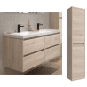 Meuble sous vasque + double vasque Noja Salgar