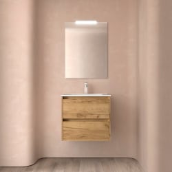 Meuble sous vasque + simple vasque Noja Salgar