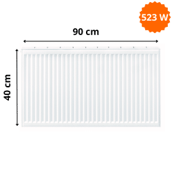 Radiateur Acier H.40 x L.90 cm Stelrad 523W T11