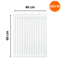 Radiateur Acier H.60 x L.40 cm Stelrad 693W T22 Radiateur Acier H.60 x L.40 cm Stelrad 693W T22