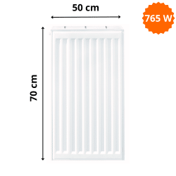 Radiateur Acier H.70 x L.50 cm Stelrad 765W T21