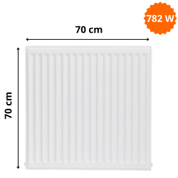 Radiateur Acier H.70 x L.70 cm Stelrad 782W T11