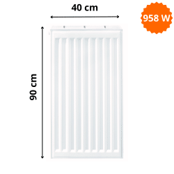 Radiateur Acier H.90 x L.40 cm Stelrad 958W T22 Radiateur Acier H.90 x L.40 cm Stelrad 958W T22