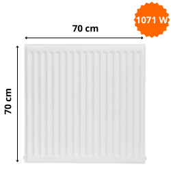 Radiateur Acier H.70 x L.70 cm Stelrad 1071W T21 Radiateur Acier H.70 x L.70 cm Stelrad 1071W T21