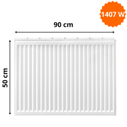 Radiateur Acier H.50 x L.90 cm Stelrad 1407W T22