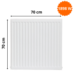 Radiateur Acier H.70 x L.70 cm Stelrad 1898W T33
