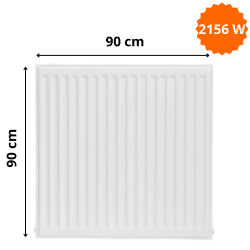 Radiateur Acier H.90 x L.90 cm Stelrad 2156W T22