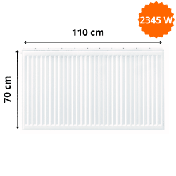 Radiateur Acier H.70 x L.110 cm Stelrad 2345W T22