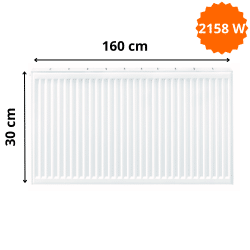 Radiateur Acier H.30 x L.160 cm Stelrad 2158W T33 Radiateur Acier H.30 x L.160 cm Stelrad 2158W T33
