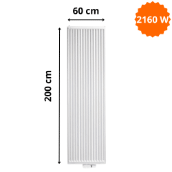 Radiateur Acier H.200 x L.60 cm Vertex Stelrad 2160W T21 Radiateur Acier H.200 x L.60 cm Vertex Stelrad 2160W T21