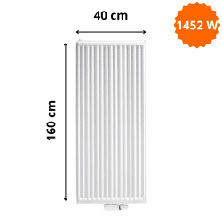 Radiateur Acier H.160 x L.40 cm Vertex Stelrad 1452W T22