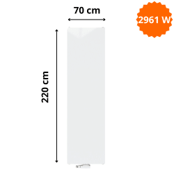 Radiateur Acier H.220 x L.70 cm Vertex Plan Stelrad 2961W T22
