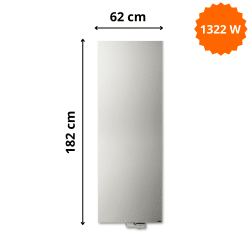 Radiateur acier H. 182 x L. 62 cm Niva vertical N1L1 laqué Vasco