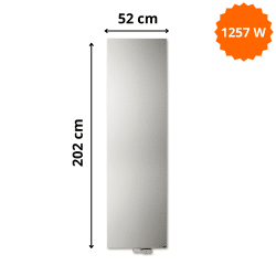 Radiateur acier H. 202 x L. 52 cm Niva vertical N1L1 laqué Vasco