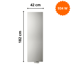 Radiateur acier H. 182 x L. 42 cm Niva vertical N1L1 laqué Vasco
