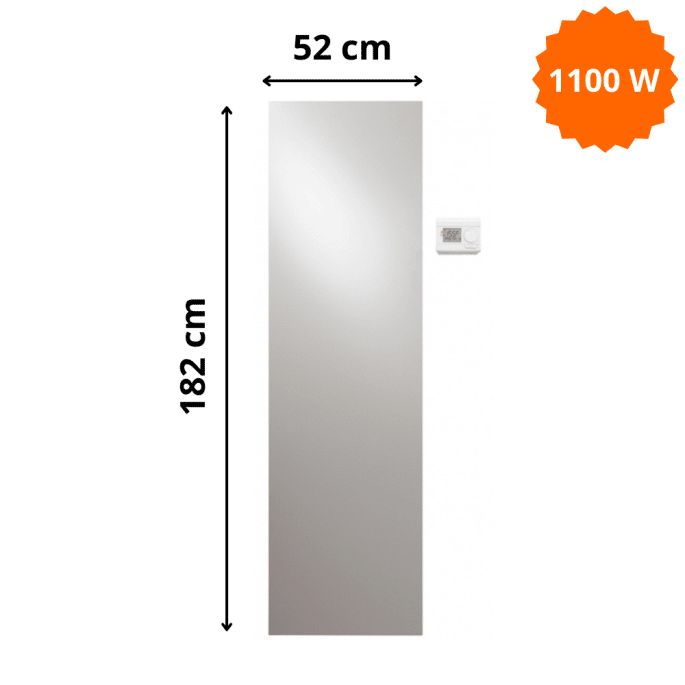 Radiateur acier H. 182 x L. 52 cm Niva vertical N2L1 laqué Vasco