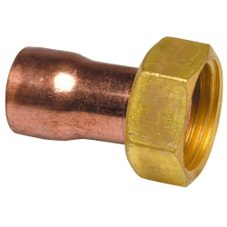 Raccord droit 2 pièces Laiton douille cuivre NF Thermador