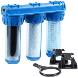 Filtre à eau Triplex 3/4" équipé avec cartouche Watertech