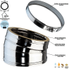 Coude 15 ° conduit double paroi isolé Ediliso25 Edilinox