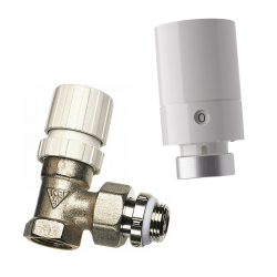 Robinet thermostatique RBM équerre 1/2 avec tête thermostatique Robinet thermostatique RBM équerre 1/2 avec tête thermostatique