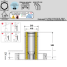 Elément dr finition 50 cm pour conduit double paroi isolé Ediliso25 Edilinox