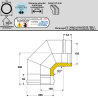 Coude 90 degrés conduit double paroi isolé Edilinox - Diamètre 150 mm
