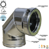 Coude 90 degrés conduit double paroi isolé Edilinox - Diamètre 150 mm