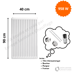 Radiateur Acier H.90 x L.40 cm Stelrad 958W T22
