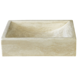 Vasque à poser en pierre sable rectangulaire Ondyna Vasque à poser en pierre sable rectangulaire Ondyna