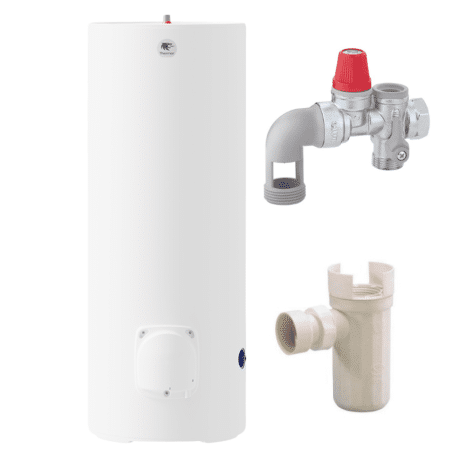 Pack Chauffe eau électrique Stéatis stable au sol 300 Litres THERMOR + Groupe de sécurité 3/4" + Siphon de groupe